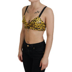 Dolce & Gabbana Yellow Leopard Cropped Bustier Corset Bra Top TSH83156 -40