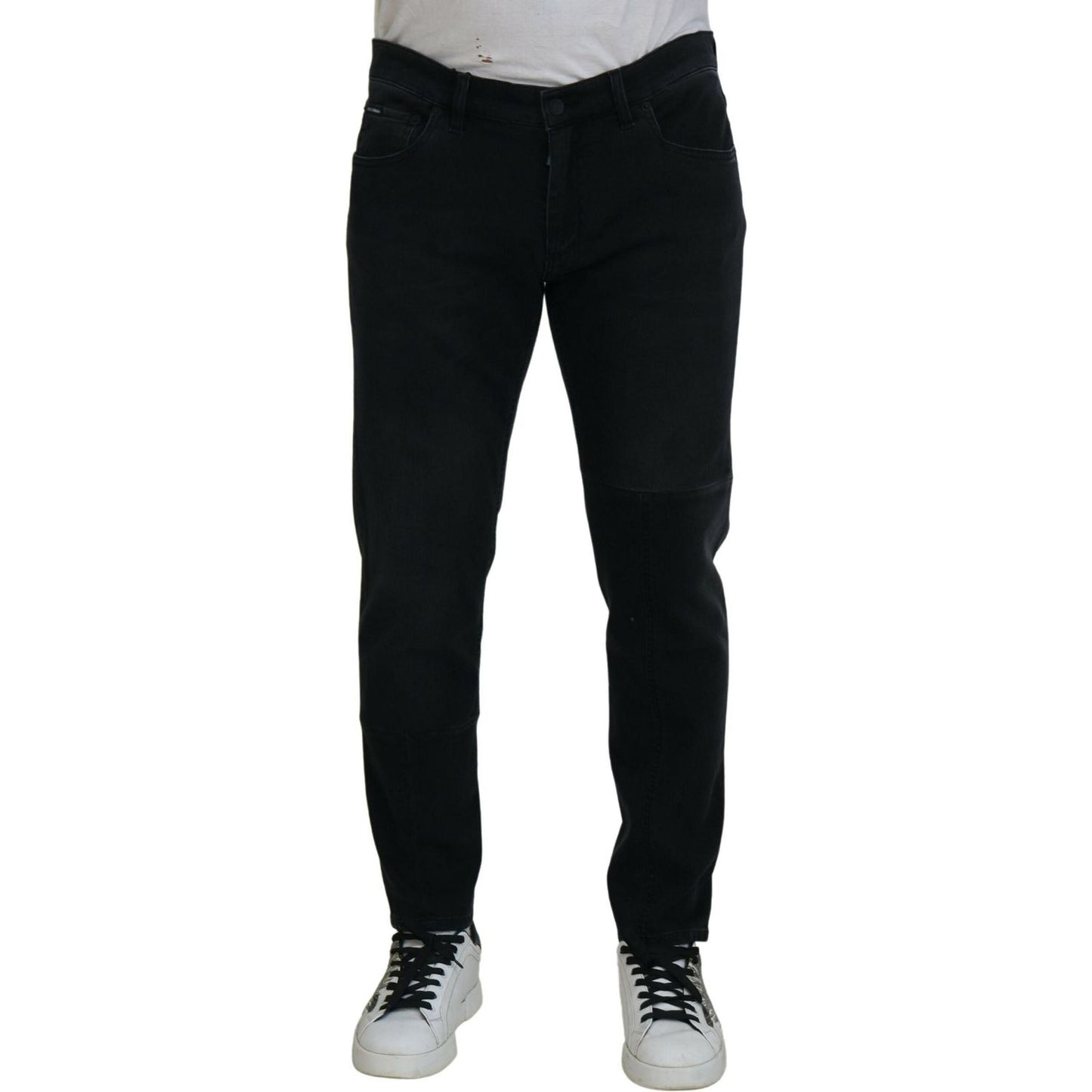Dolce & Gabbana Black Angel Embroidery Skinny Denim Jeans PAN74717-52