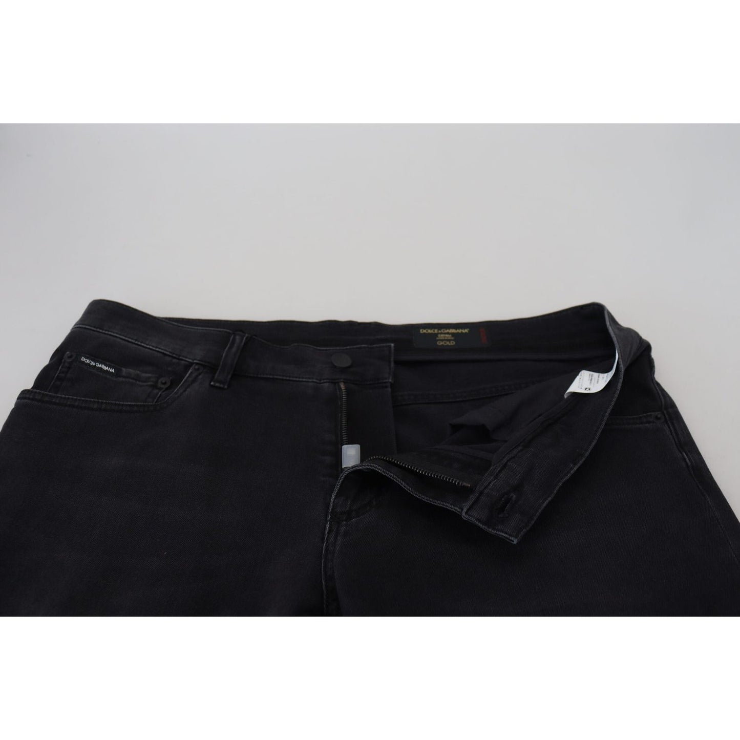 Dolce & Gabbana Black Angel Embroidery Skinny Denim Jeans PAN74717-52