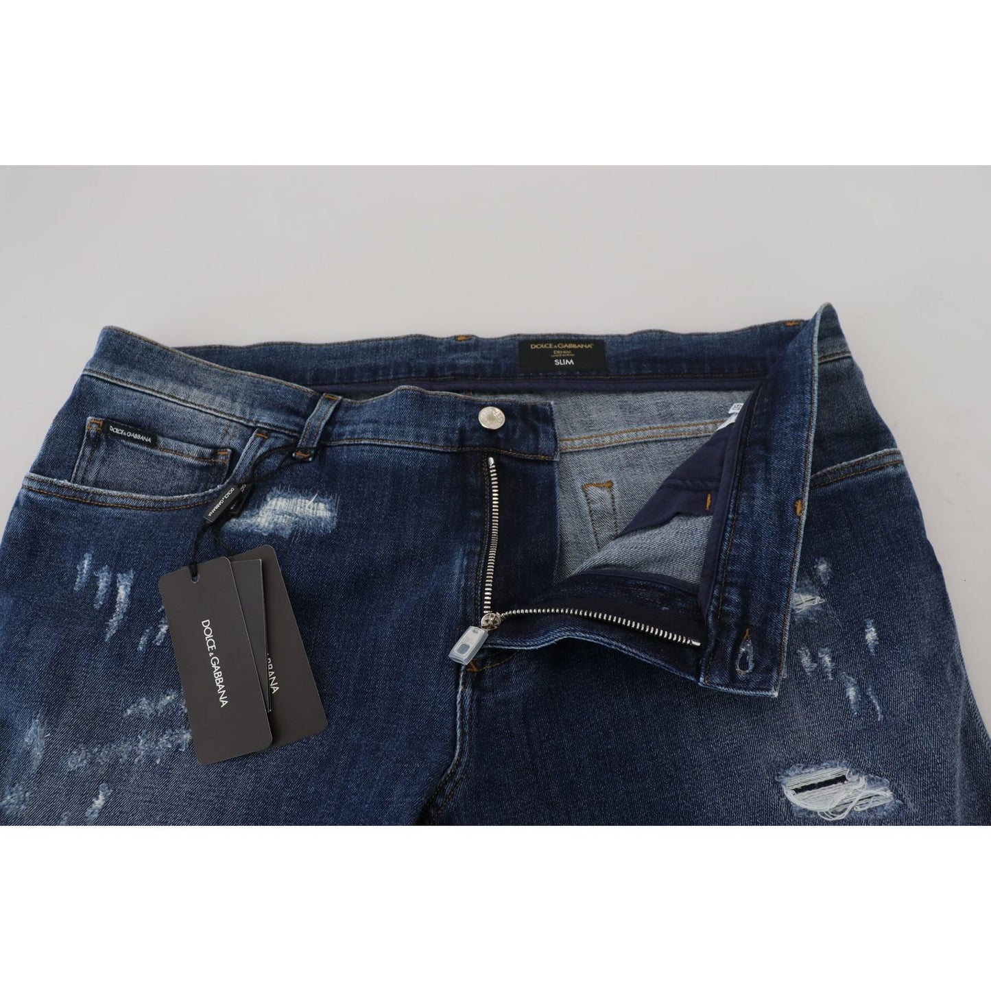 Dolce & Gabbana Elegant Skinny Blue Jeans Dolce & Gabbana Light Gray