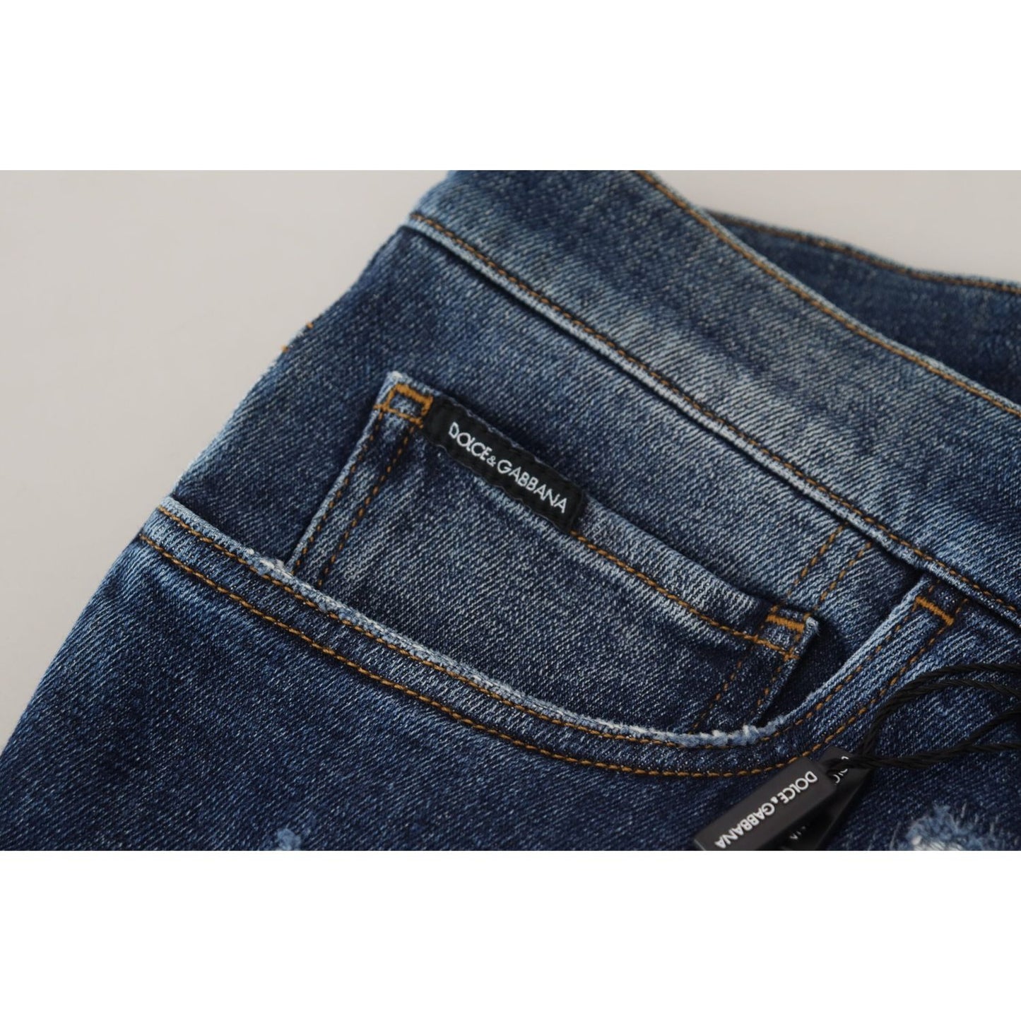 Dolce & Gabbana Elegant Skinny Blue Jeans Dolce & Gabbana Dark Slate Gray