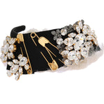 Dolce & Gabbana Black Crystal White Hair Parrucchiera Headband Diadem SMY1036