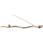 Dolce & Gabbana Silver Brass Crystal Spilla Serpente Brooch Pin SMY5059