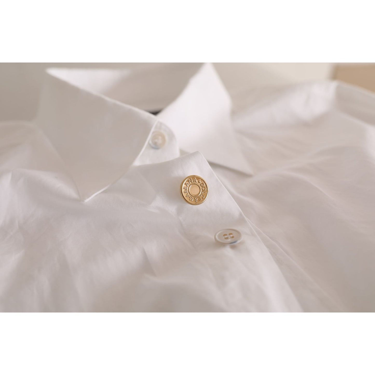Dolce & Gabbana Elegant White Cotton Formal Shirt Dolce & Gabbana Gray