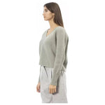 Alpha Studio Green Wool Women Sweater AL-23529-IT42|M