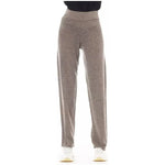 Alpha Studio Brown Wool Women Pant AL-23481-IT42|M