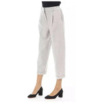 Alpha Studio Gray Wool Women Trouser AL-23482-IT44|L
