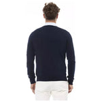 Alpha Studio Blue Wool Men Sweater AL-23459-IT54 | XXL