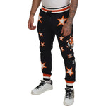 Dolce & Gabbana Black Orange Star Trousers Sport Pants PAN74747- 46