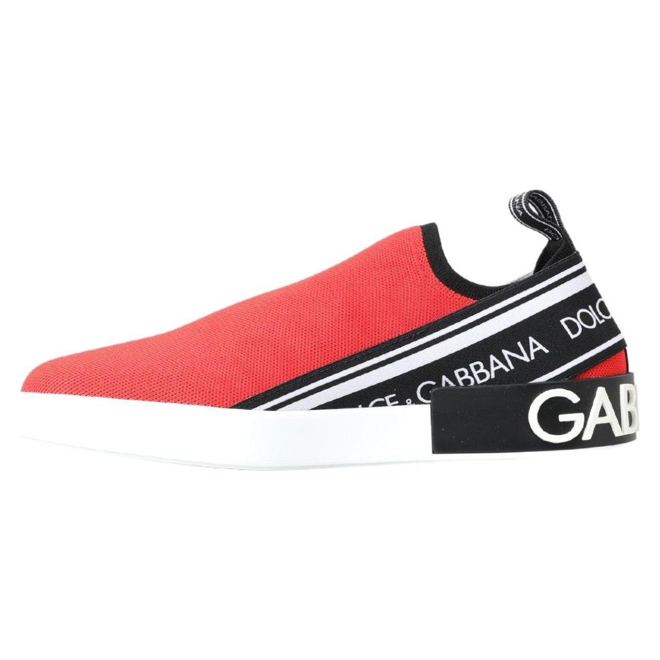Dolce & Gabbana Elegant Tri-Tone Loafers for Men Dolce & Gabbana Tomato