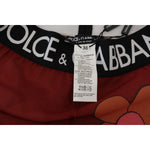 Dolce & Gabbana Red Floral Leggings Stretch Waist Pants PAN74235-38