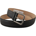 Dolce & Gabbana Black Calf Leather Brown Backend Belt BEL8551- 75