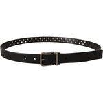 Dolce & Gabbana Black Calf Leather Perforated Metal Buckle Belt BEL8556- 90