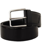 Dolce & Gabbana Black Patent Leather Logo Engraved Buckle Belt BEL8585 -70