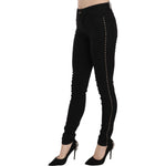 Costume National Black Embellished Mid Waist Skinny Denim Jeans PAN70646-26
