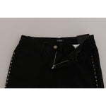 Costume National Black Embellished Mid Waist Skinny Denim Jeans PAN70646-26