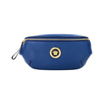 Versace Small Navy Calf Leather Medusa Pendant Fanny Waist Pack Belt Bag 84564