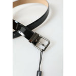 Dolce & Gabbana Black Calf Leather Metal Buckle Men Belt BEL9009-75
