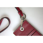 Dolce & Gabbana Red Leather Lanyard Logo Slim Card Holder Men Wallet BAG1101