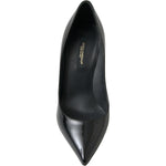 Dolce & Gabbana Black Patent Leather High Heels Pumps Shoes LA10243-35.5