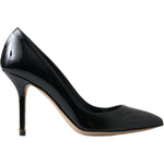 Dolce & Gabbana Black Patent Leather High Heels Pumps Shoes LA10243-35.5