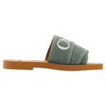 Chloé Elegant Forest Green Cotton Slides 7614027013016