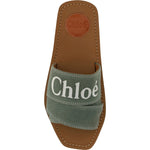 Chloé Elegant Forest Green Cotton Slides 7614027013016