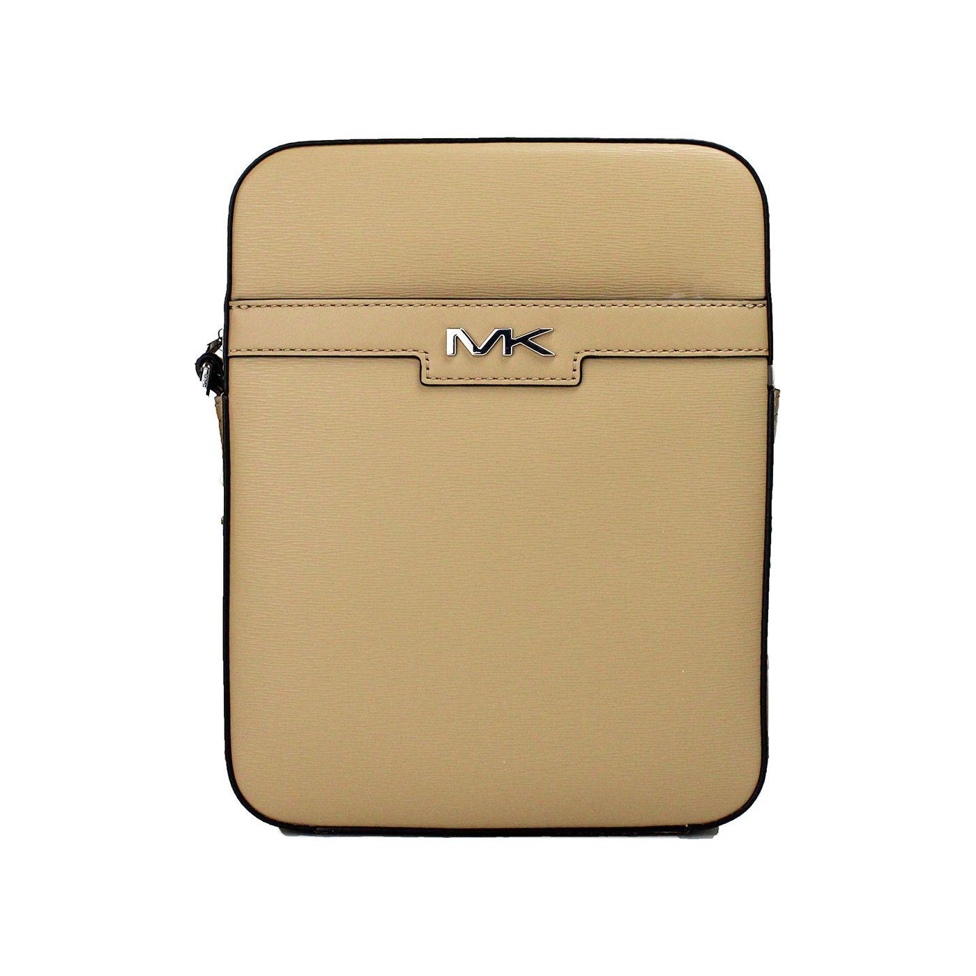 Michael Kors Cooper Medium Camel Crossgrain Leather Flight Crossbody Bag Michael Kors Dark Khaki
