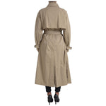 Dolce & Gabbana Khaki Double Breasted Trench Coat Jacket JKT3323-46