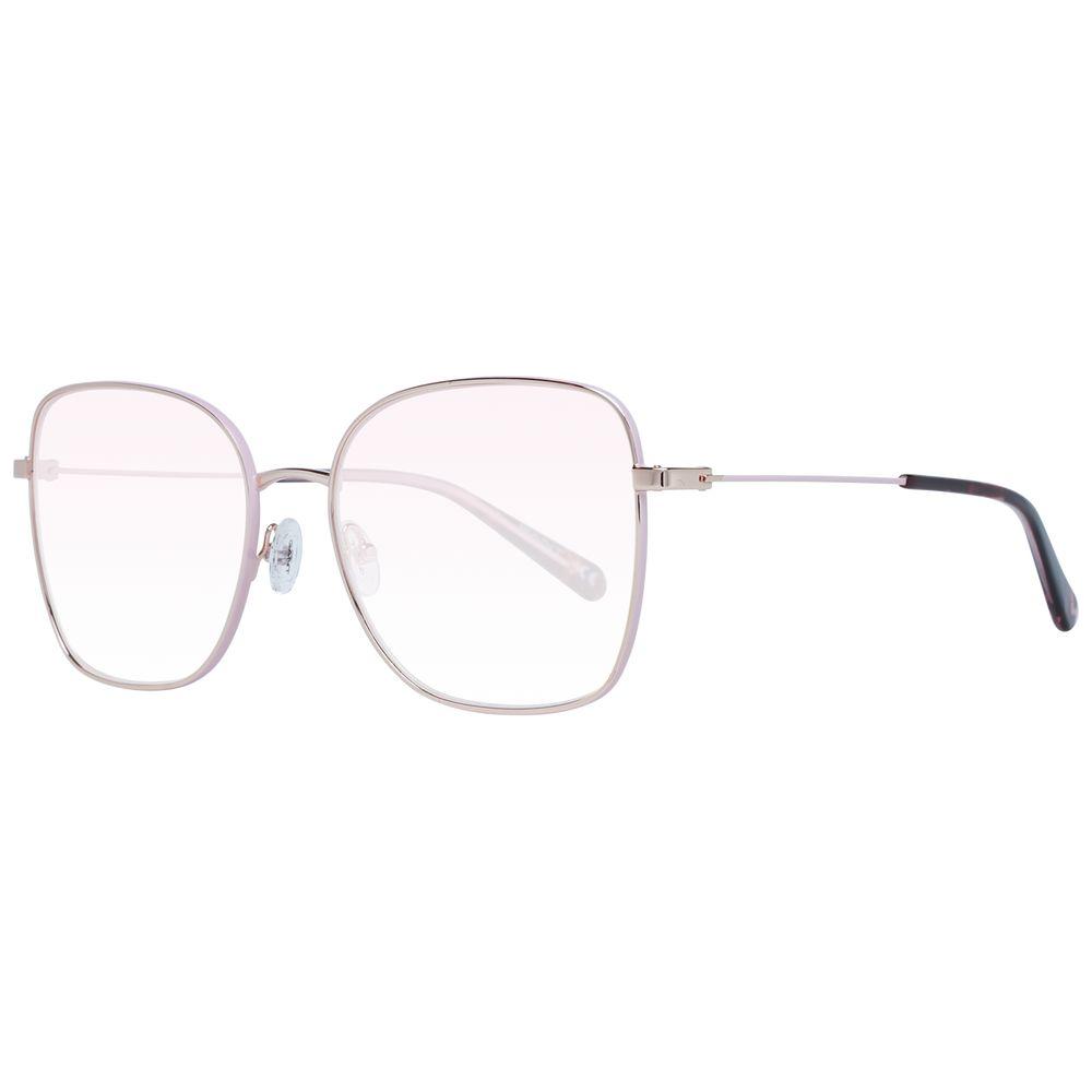 Alt Tag: Square metal frame eyeglasses with thin temples and clear lenses, showcasing a minimalist design on a white background.
