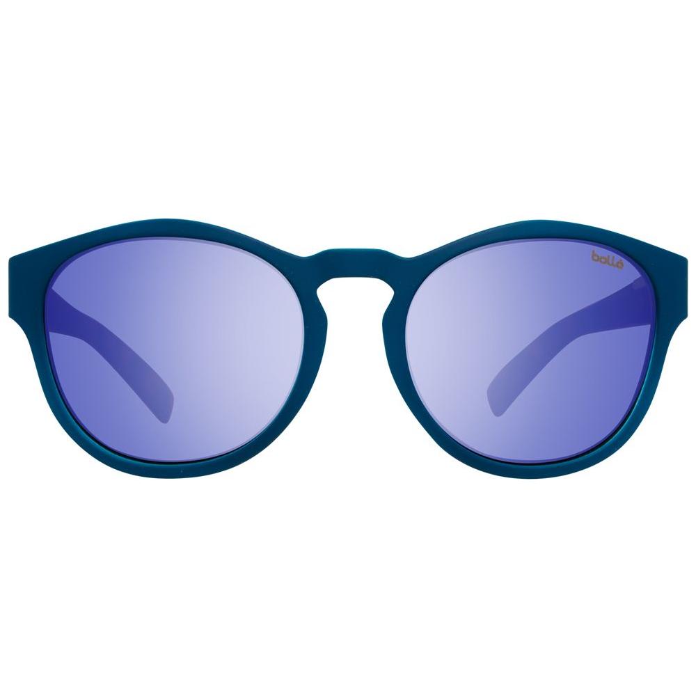 Bolle Blue Unisex Sunglasses with plastic blue full-rim frame and mirrored brown lenses, offering 100% UVA & UVB protection.