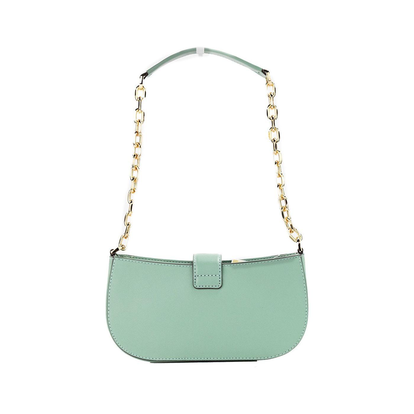Michael Kors Carmen Small Sea Green Leather Pouchette Shoulder Crossbody Purse Michael Kors Dark Gray