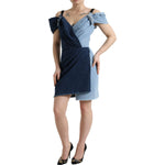 Dolce & Gabbana Blue Patchwork Two Tone Denim Mini Dress DR281102