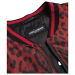 Dolce & Gabbana Red Leopard Bomber Short Coat Jacket JKT3713-50