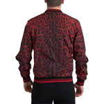 Dolce & Gabbana Red Leopard Bomber Short Coat Jacket JKT3713-50
