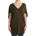 John Galliano Green shortsleeved blouse top SIG11878-2