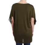 John Galliano Green shortsleeved blouse top SIG11878-2