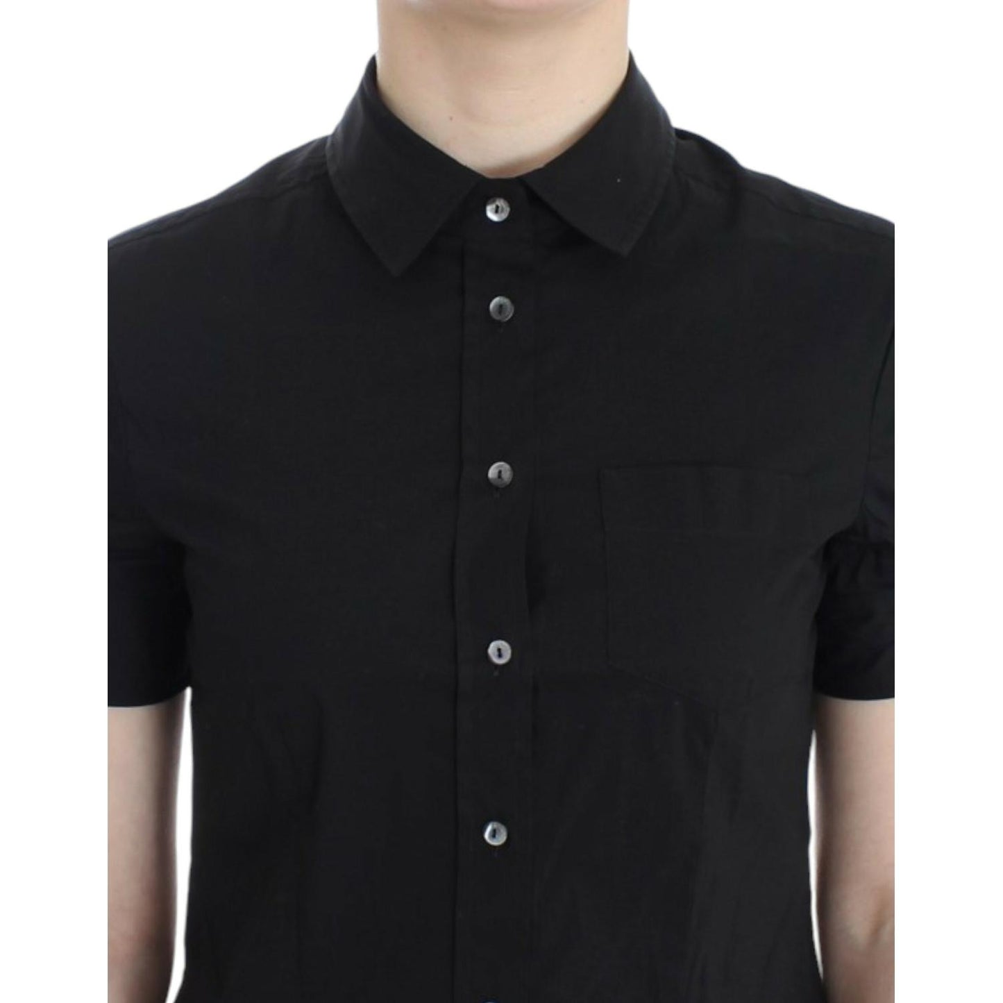 John Galliano Black cotton shirt top SIG12561-1