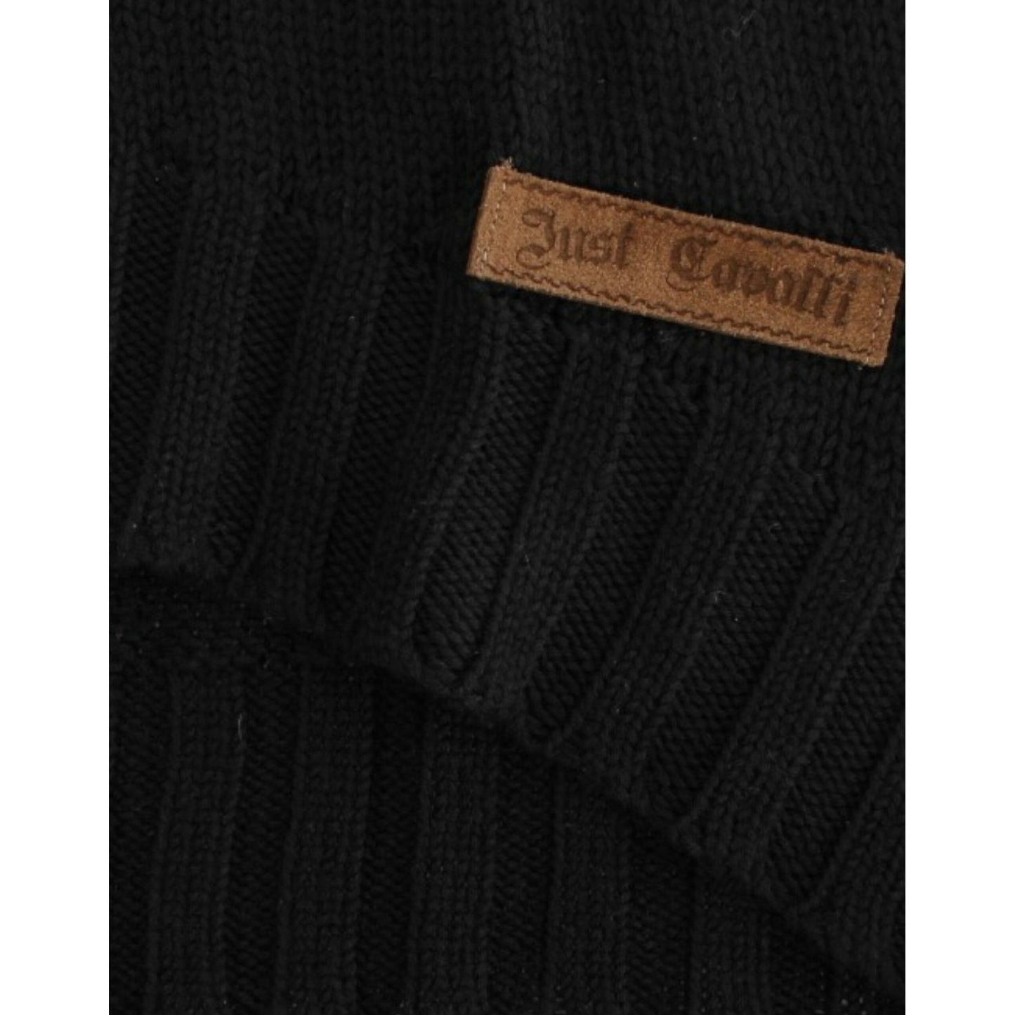Cavalli Black knitted wool sweater Cavalli