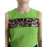 Dolce & Gabbana Apple Green Sleeveless Panelled Shift Dress DR281015-38