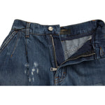 Dolce & Gabbana Blue Cotton High Waist Denim Hot Pants Shorts PAN74945-36