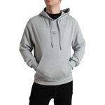 Dolce & Gabbana Gray Cotton Logo Hooded Sweatshirt Sweater TSH84747-42