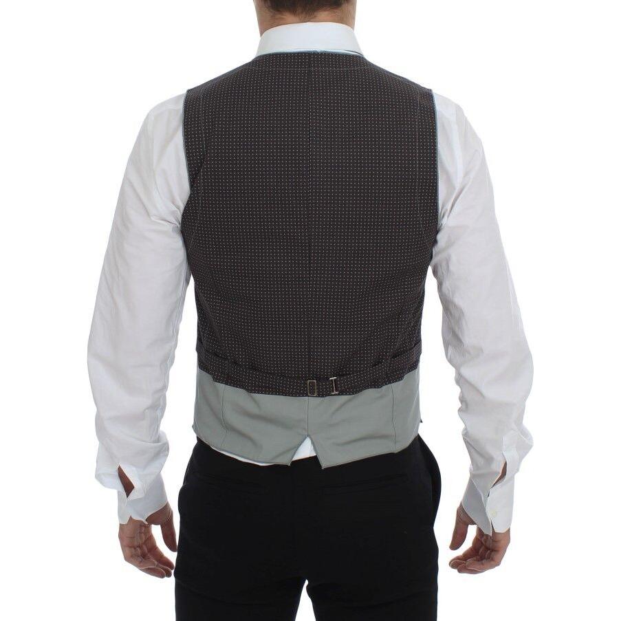 Dolce & Gabbana Elegant Gray Cotton Dress Vest Dolce & Gabbana Light Gray
