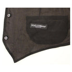 Dolce & Gabbana Black Wool Formal Dress Vest Gilet Jacket VES10037-1