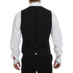 Dolce & Gabbana Black Wool Formal Dress Vest Gilet Jacket VES10037-1
