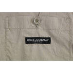 Dolce & Gabbana Beige Cotton Slim Fit Button Front Dress Vest GSS10421-1