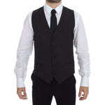 Dolce & Gabbana Gray Wool Stretch Dress Vest Blazer VES10063-2