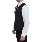 Dolce & Gabbana Gray Wool Stretch Dress Vest Jacket Blazer VES10061-1