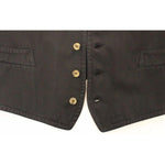 Dolce & Gabbana Black Cotton Viscose Dress Vest Blazer VES10076-4