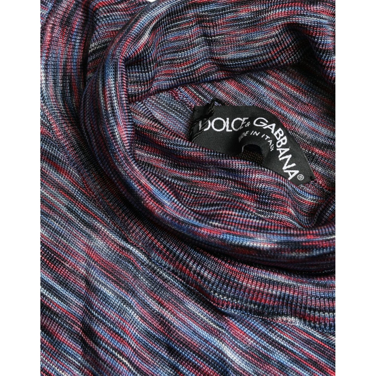 Dolce & Gabbana Elegant Turtleneck Pullover Sweater in Blue Purple Dolce & Gabbana Dark Slate Gray
